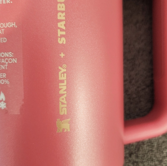 Starbucks X Stanley NWT Pink Berry Glittery Gold Target Exclusive Same Day Ship - Picture 2 of 3